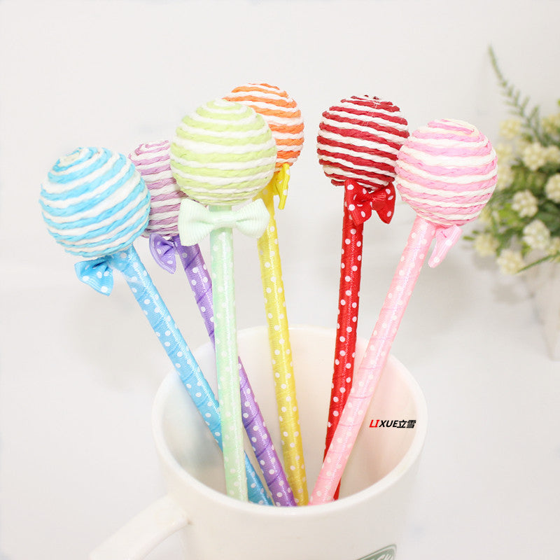 Wholesale of Cute Candy Colored Pleated Paper Ballpoint Pens
